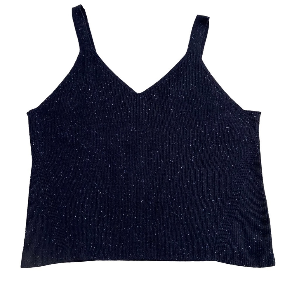 Old Navy knit winter camisole recycled fibers cotton & wool blend V neck blue 4X